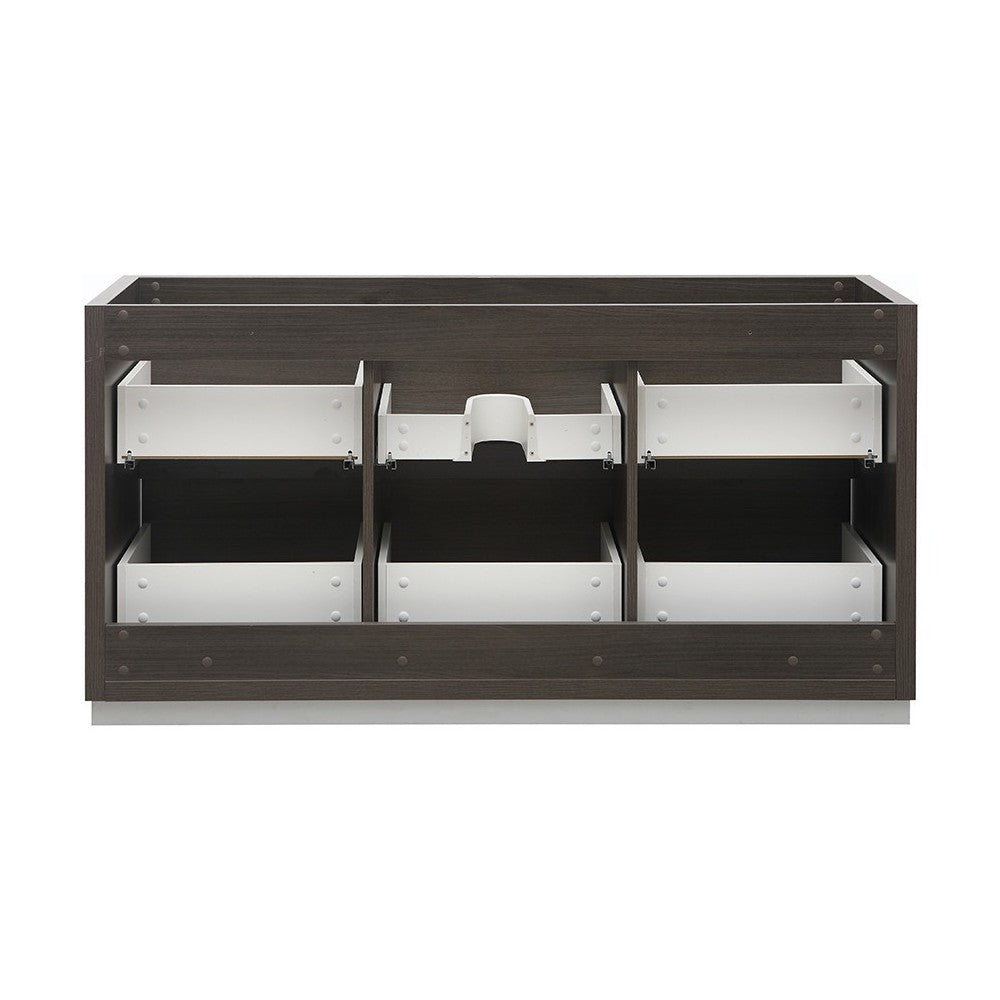 Fresca Valencia 60" Gray Oak Free Standing Single Sink Modern Bathroom Cabinet