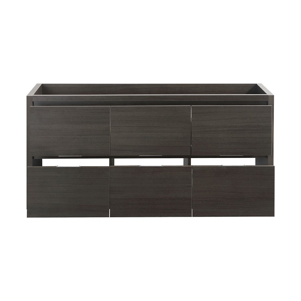 Fresca Valencia 60" Gray Oak Free Standing Single Sink Modern Bathroom Cabinet