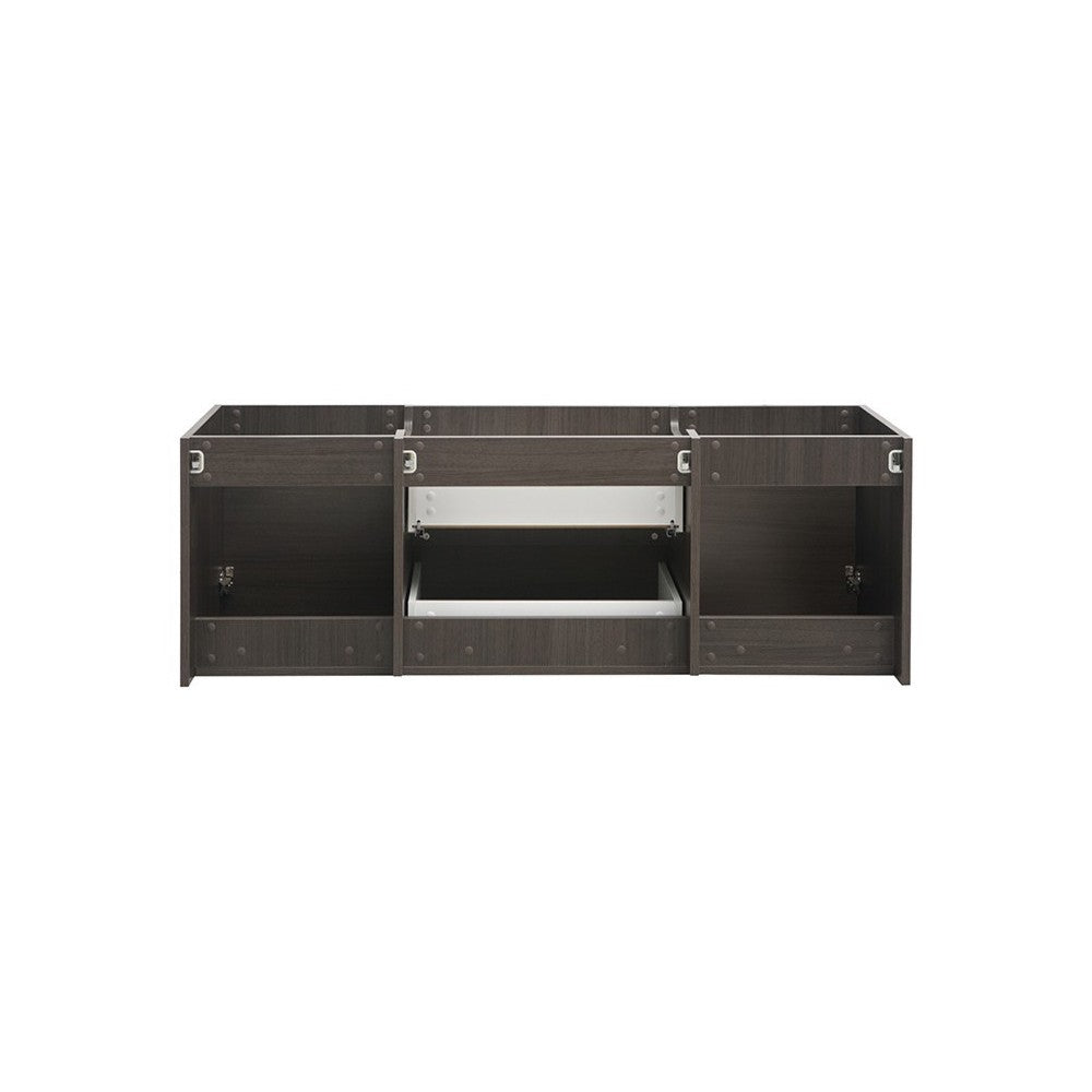 Fresca Valencia 60" Gray Oak Wall Hung Double Sink Modern Bathroom Cabinet