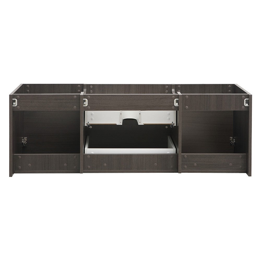 Fresca Valencia 60" Gray Oak Wall Hung Single Sink Modern Bathroom Cabinet