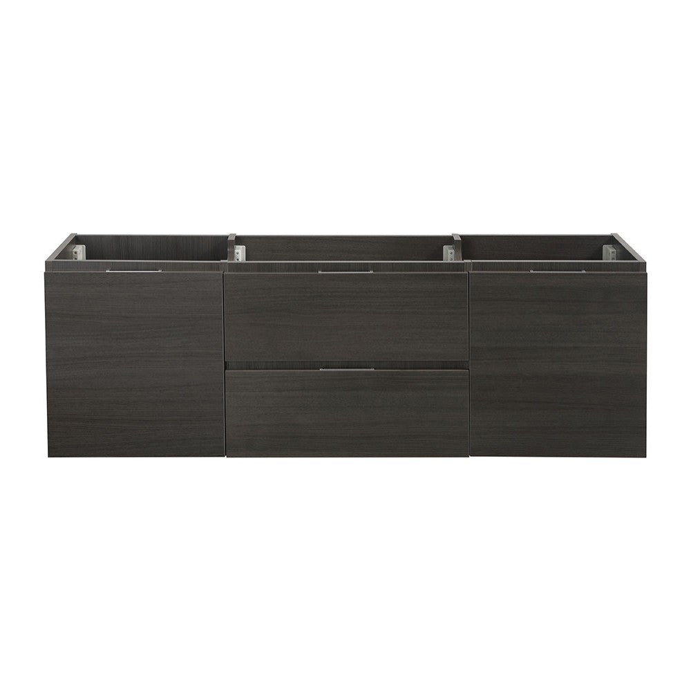 Fresca Valencia 60" Gray Oak Wall Hung Single Sink Modern Bathroom Cabinet