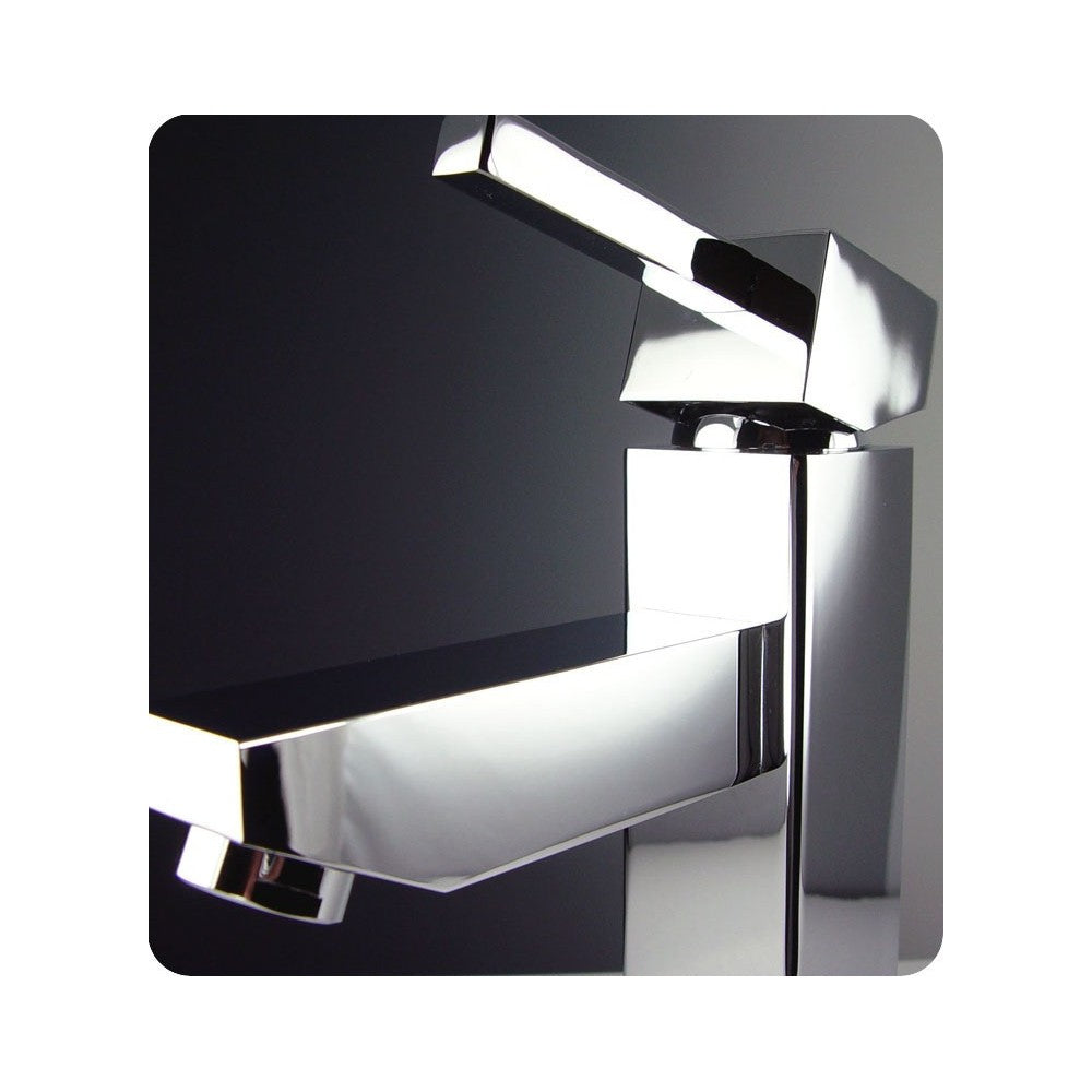 Fresca Versa Single Hole Mount Bathroom Vanity Faucet - Brushed Nickel