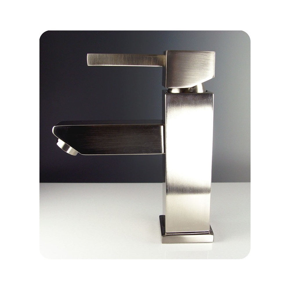 Fresca Versa Single Hole Mount Bathroom Vanity Faucet - Brushed Nickel