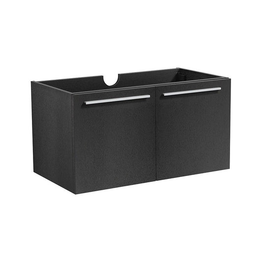 Fresca Vista 30" Black Wall Hung Modern Bathroom Cabinet