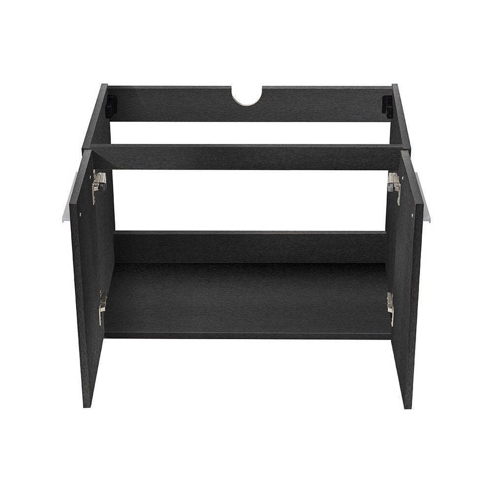 Fresca Vista 30" Black Wall Hung Modern Bathroom Cabinet