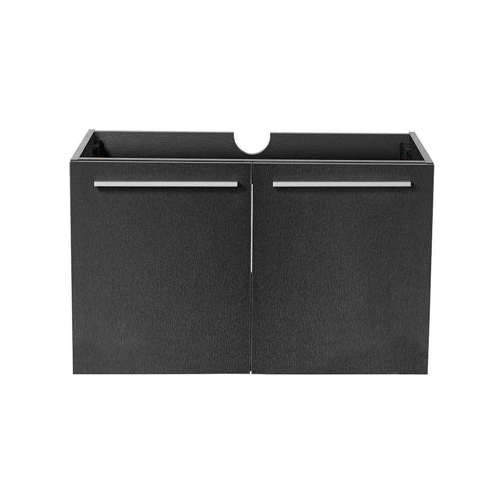 Fresca Vista 30" Black Wall Hung Modern Bathroom Cabinet