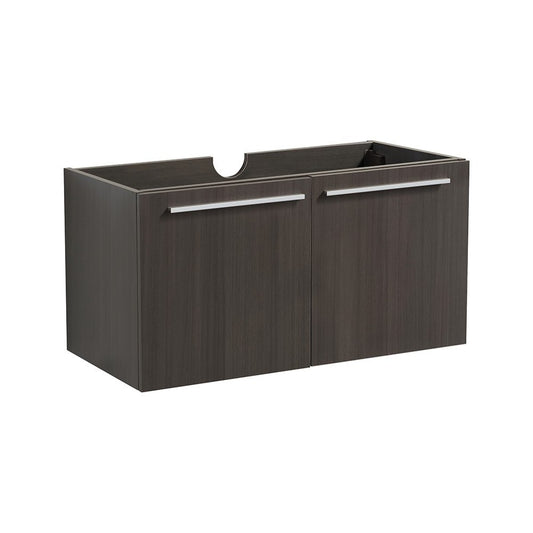 Fresca Vista 30" Gray Oak Wall Hung Modern Bathroom Cabinet