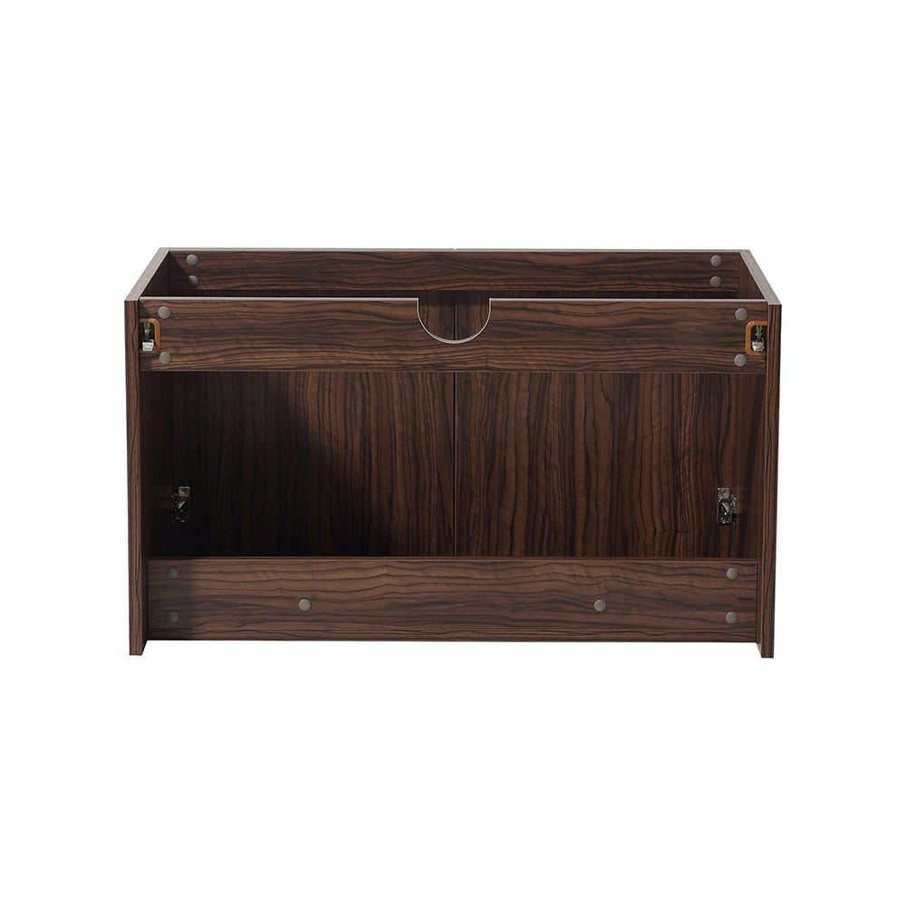 Fresca Vista 30" Walnut Wall Hung Modern Bathroom Cabinet