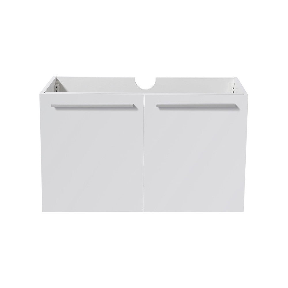Fresca Vista 30" White Wall Hung Modern Bathroom Cabinet