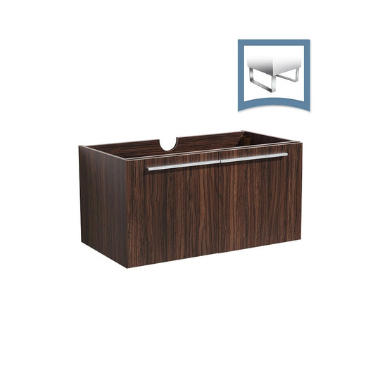Fresca Vista 36" Walnut Modern Bathroom Cabinet