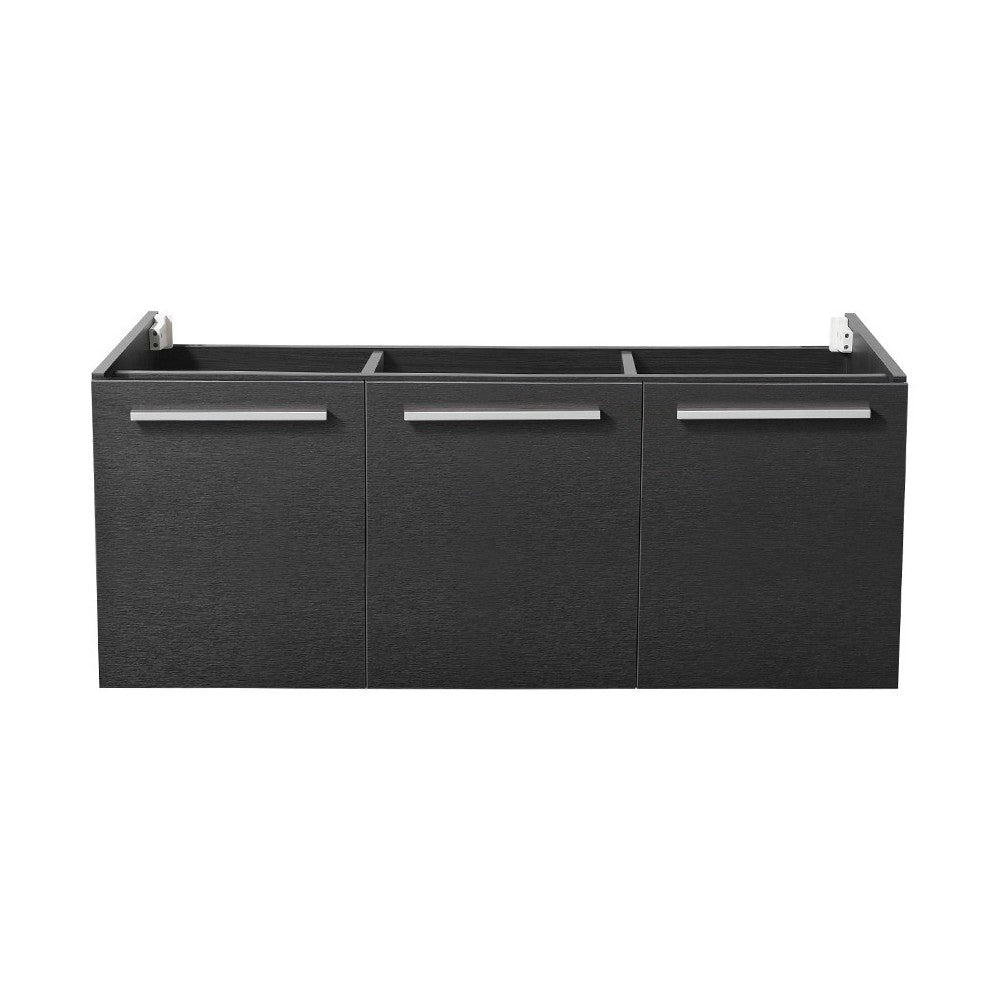 Fresca Vista 48" Black Wall Hung Modern Bathroom Cabinet
