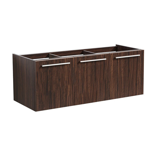 Fresca Vista 48" Walnut Wall Hung Modern Bathroom Cabinet