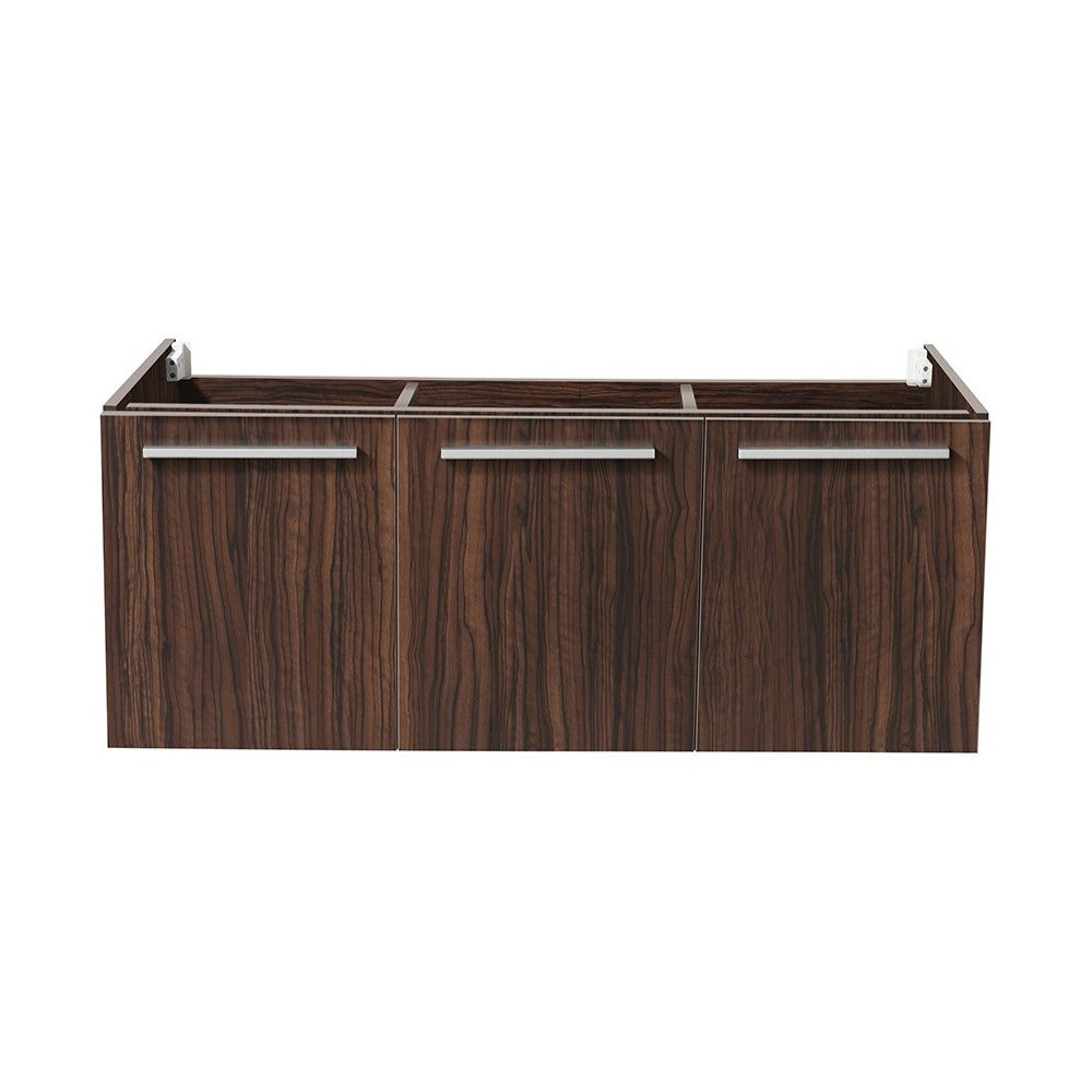 Fresca Vista 48" Walnut Wall Hung Modern Bathroom Cabinet