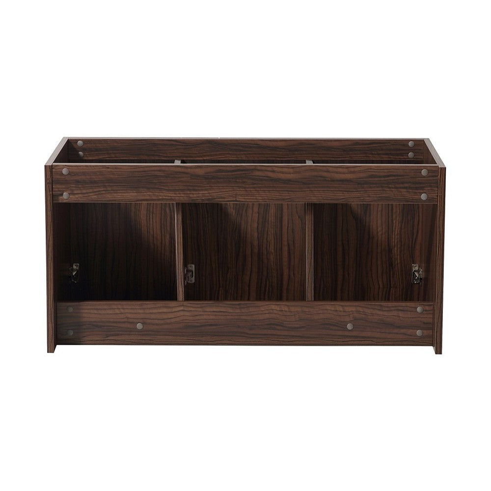 Fresca Vista 48" Walnut Wall Hung Modern Bathroom Cabinet