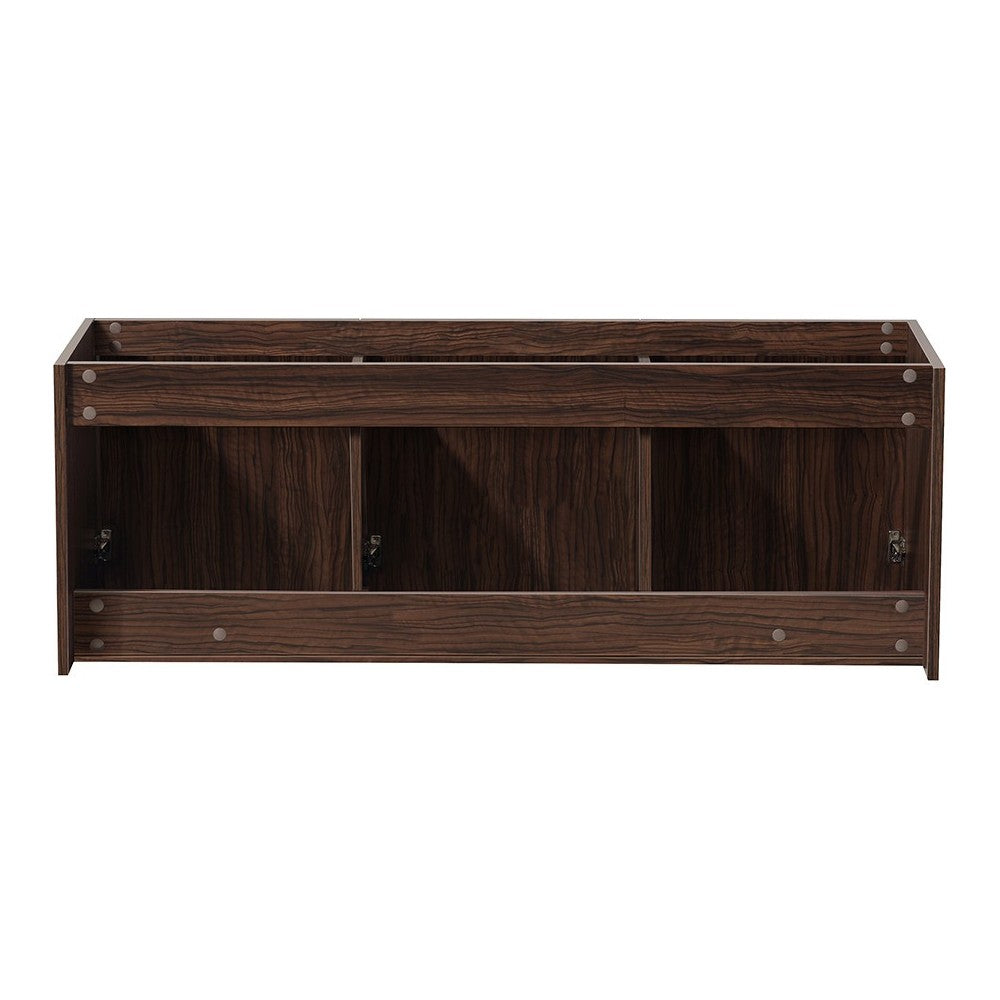 Fresca Vista 60" Walnut Wall Hung Single Sink Modern Bathroom Cabinet