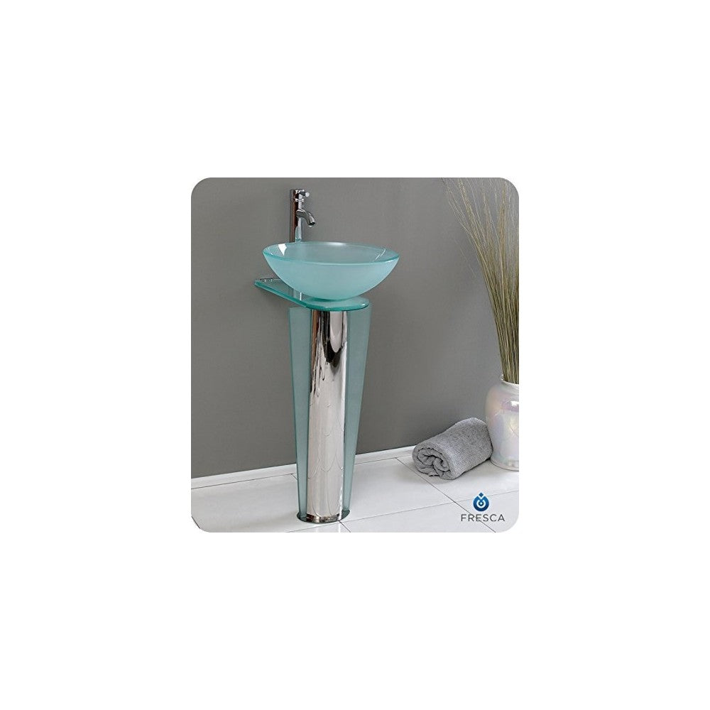 Fresca Vitale 17" Modern Glass Bathroom Pedestal