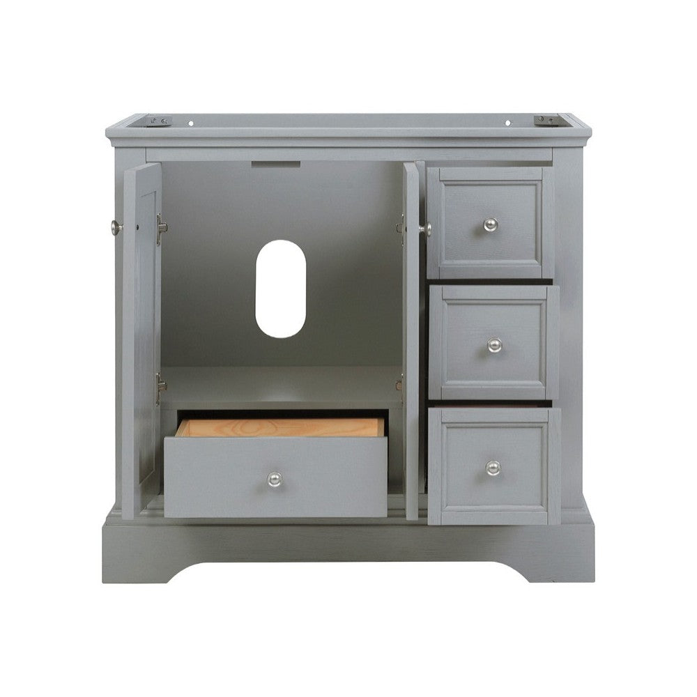 Fresca Windsor 36" Gray Textured Traditional Bathroom Cabinet