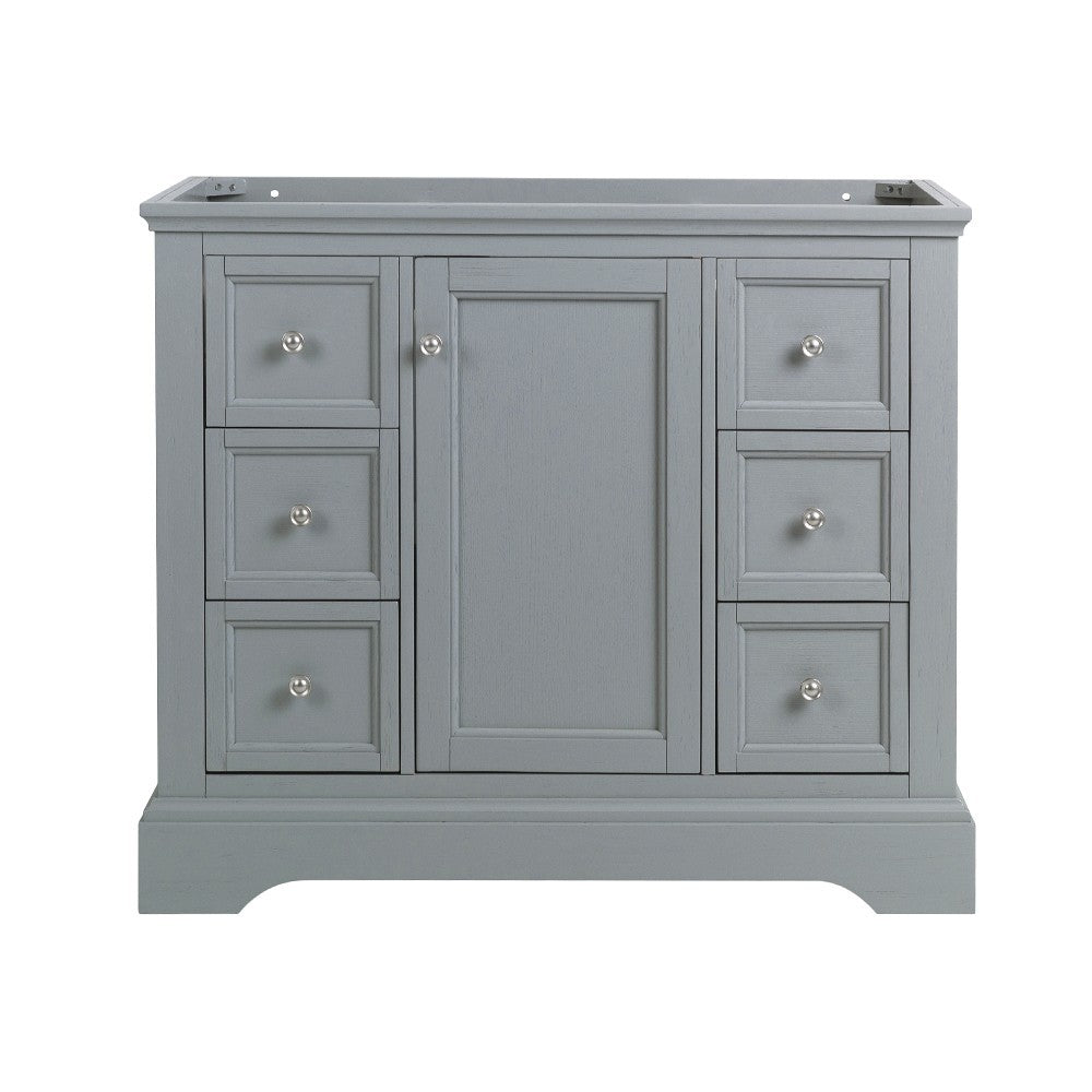Fresca Windsor 40" Gray Textured Traditional Bathroom Cabinet