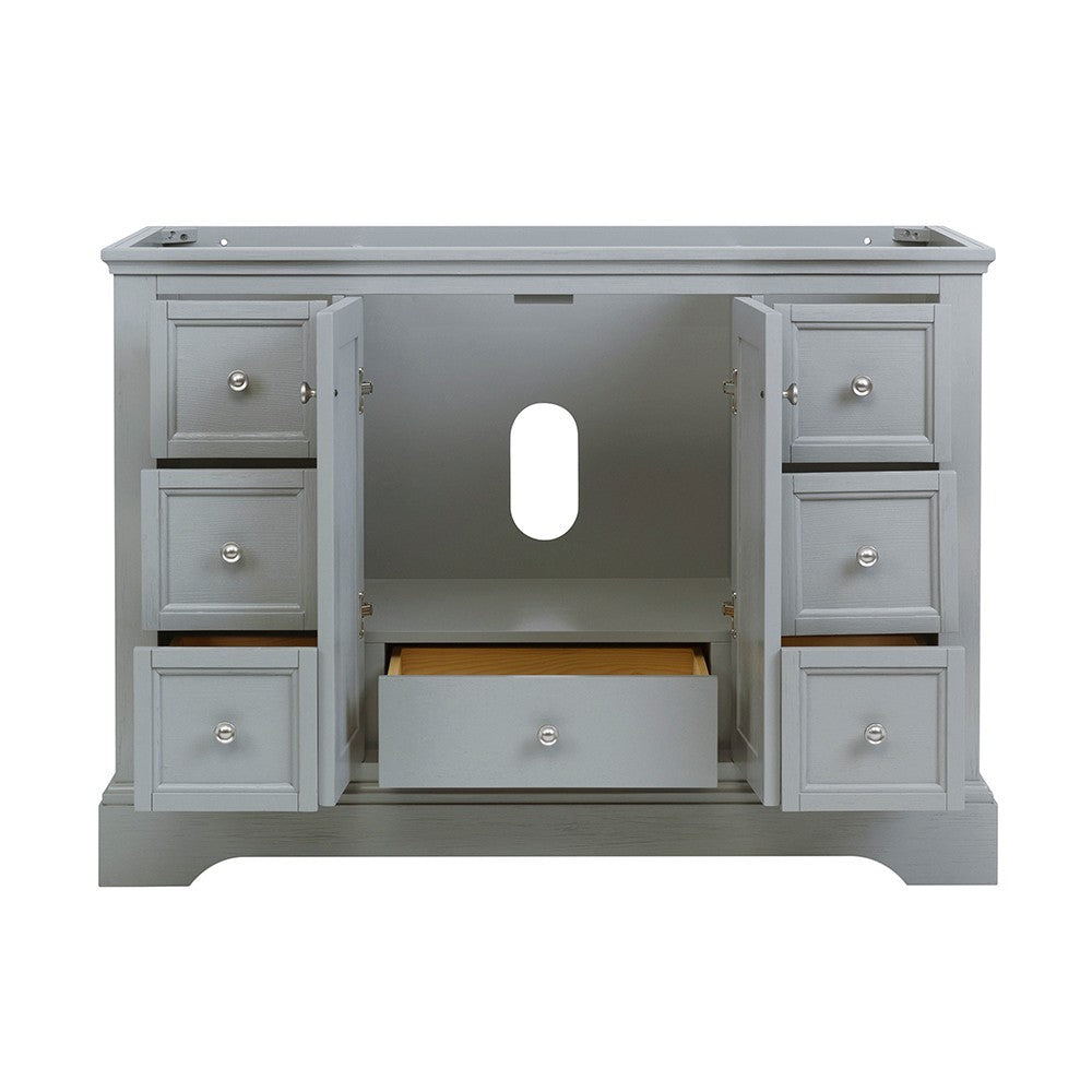 Fresca Windsor 48" Gray Textured Traditional Bathroom Cabinet