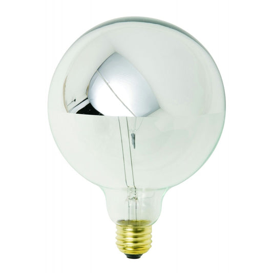 G125 25W E26 Silver Glass Light Bulb