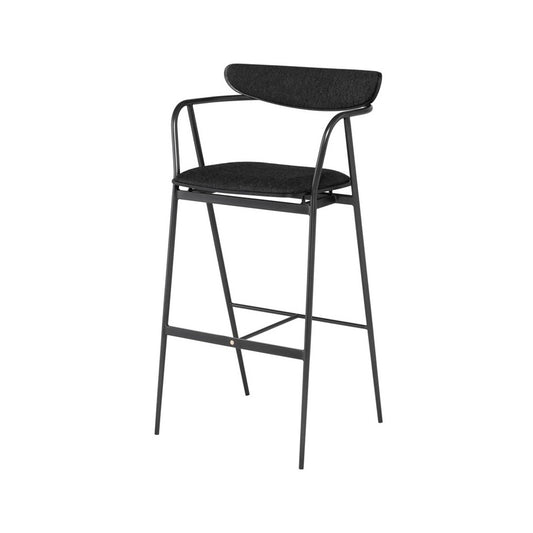 Gianni Activated Charcoal Fabric Bar Stool