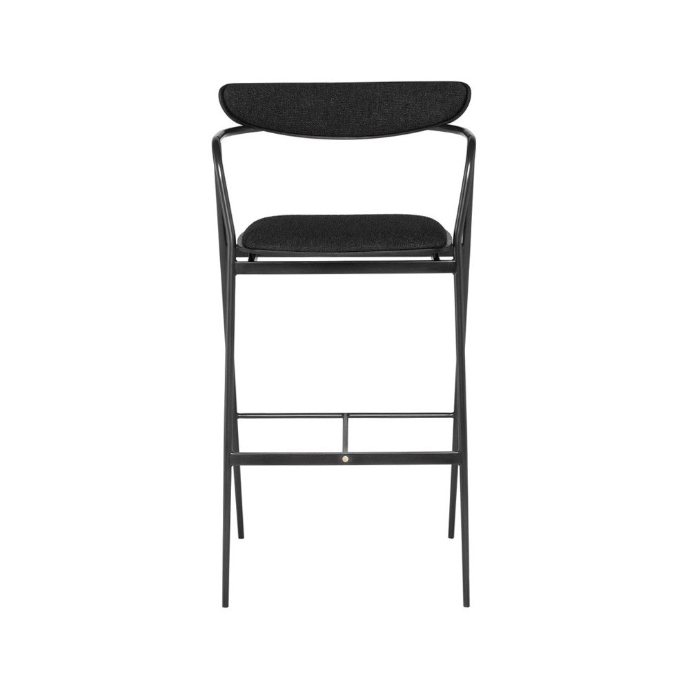 Gianni Activated Charcoal Fabric Bar Stool