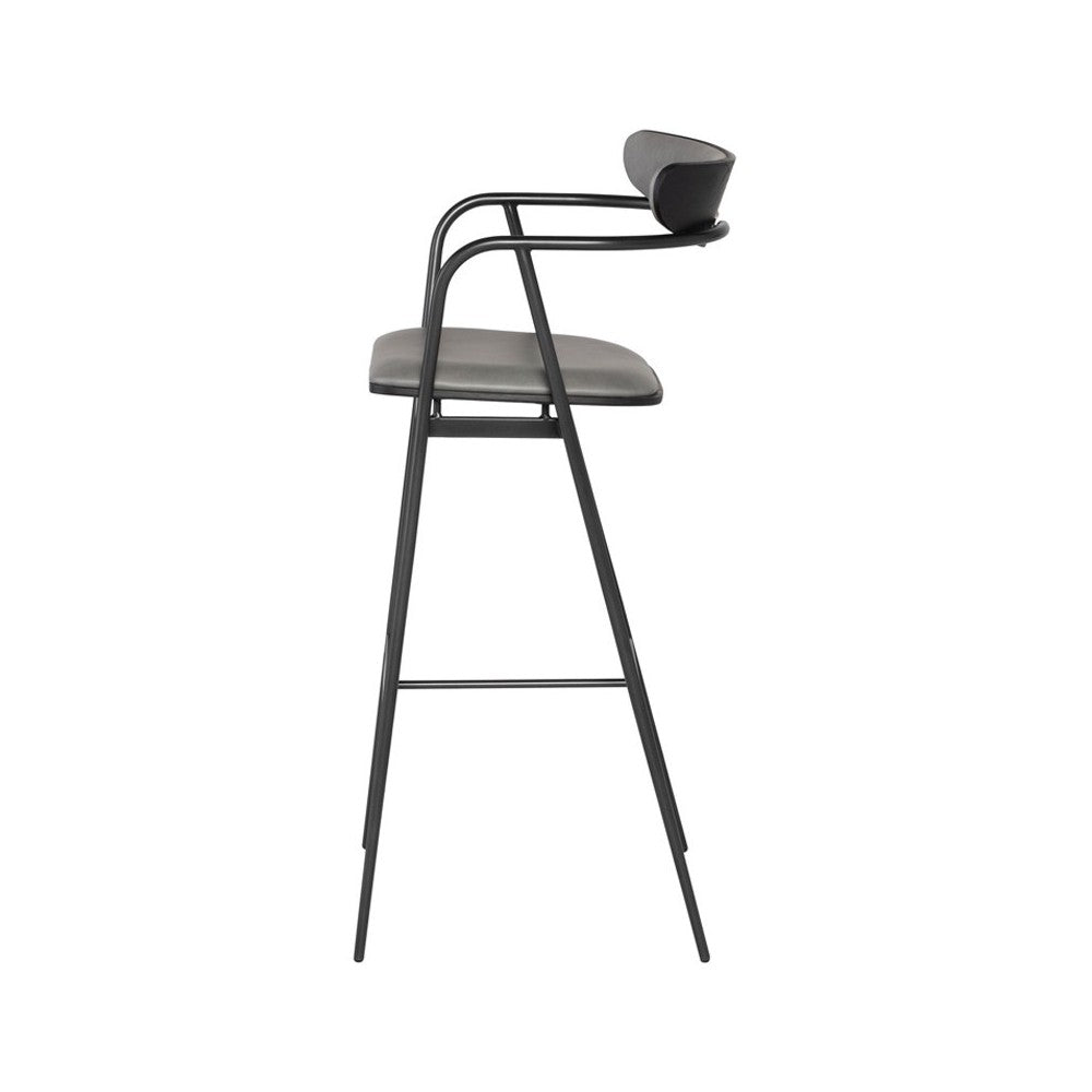 Gianni Dove Leather Bar Stool