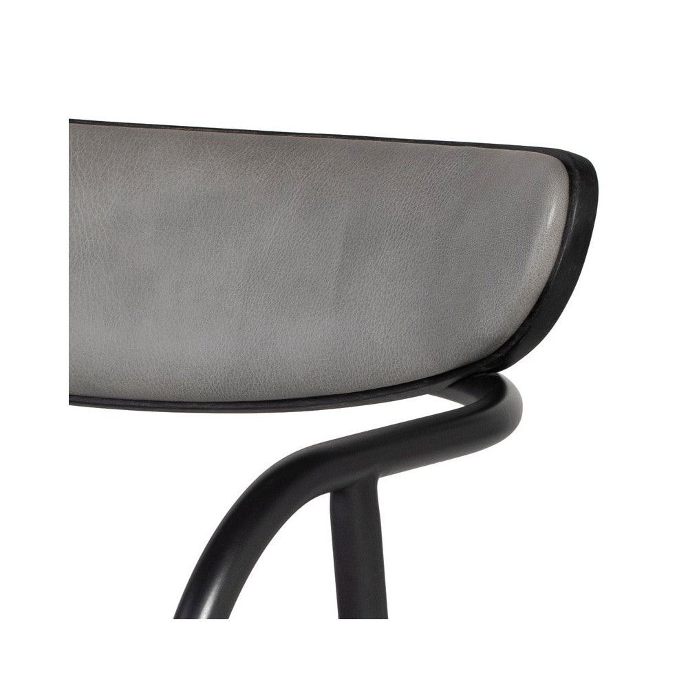 Gianni Dove Leather Bar Stool