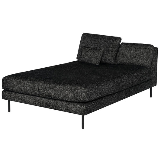 Gigi Salt & Pepper Fabric  Modular Sofa Chaise