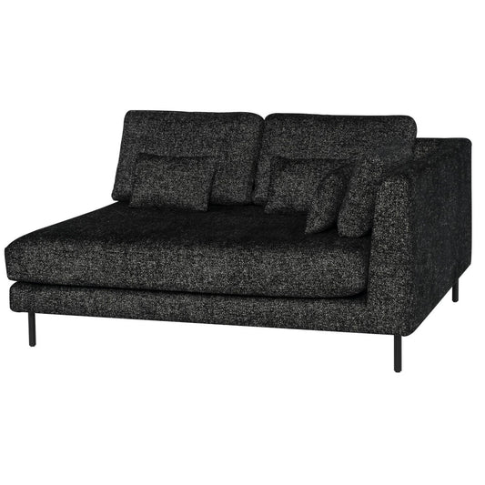 Gigi Salt & Pepper Fabric  Modular Sofa Right