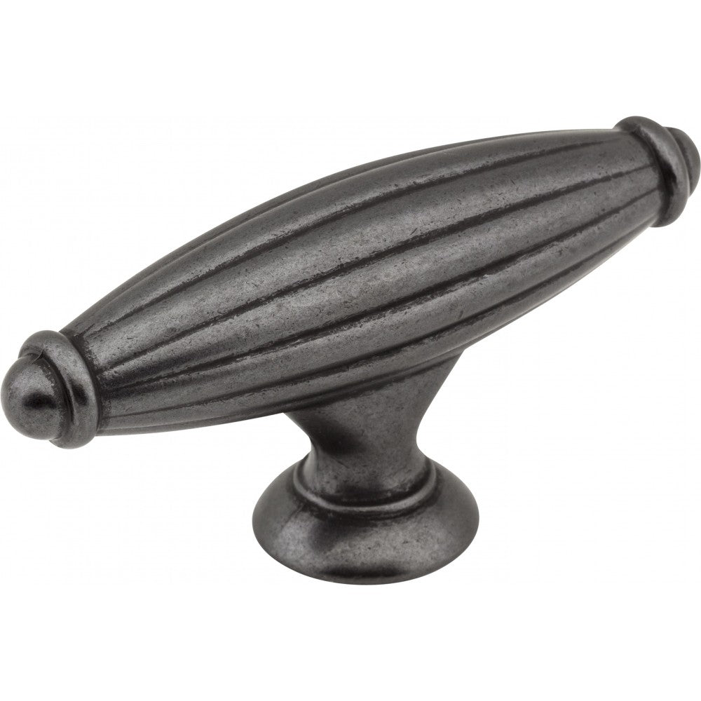 96 mm Center-to-Center Brushed Pewter Evangeline Cabinet Pull