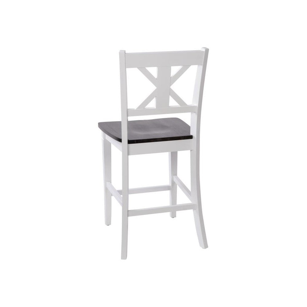 Gwendolyn Commercial Modern Counter Height Barstool - Antique White Wash