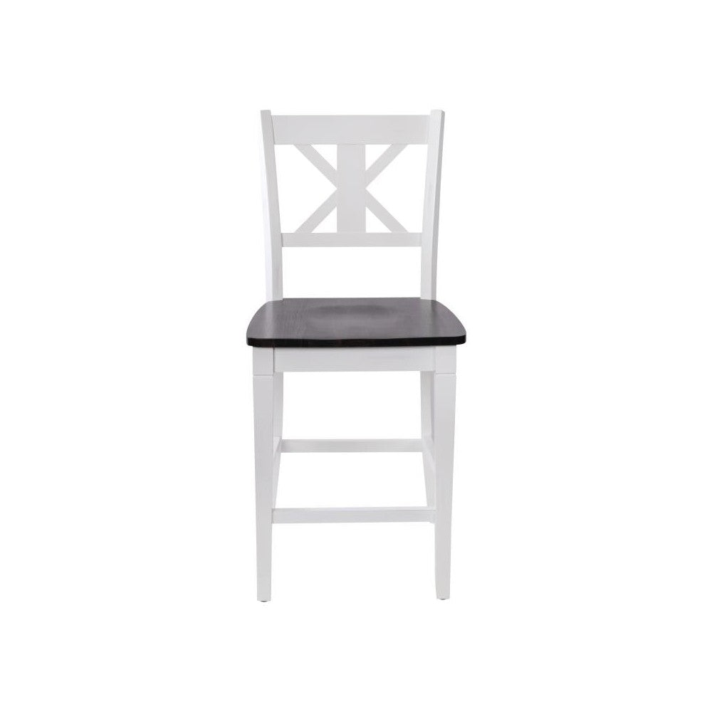 Gwendolyn Commercial Modern Counter Height Barstool - Antique White Wash