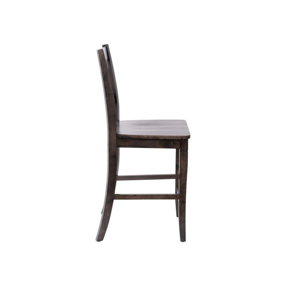 Gwendolyn Commercial Modern Counter Height Barstool in Gray Wash Walnut