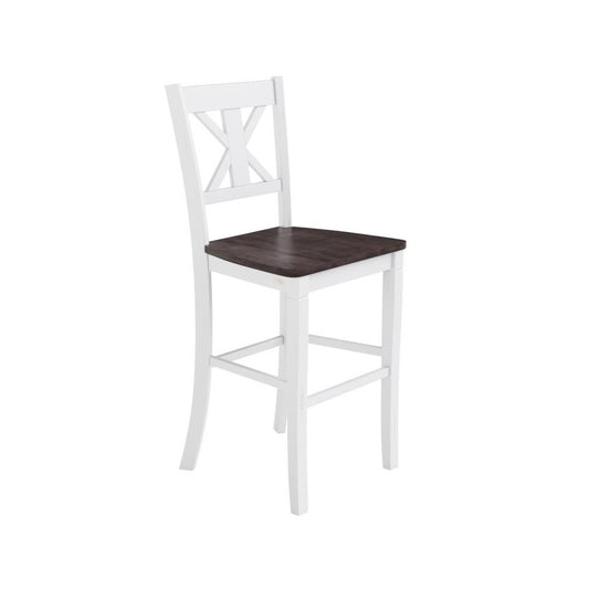 Gwendolyn Commercial Modern Farmhouse Barstool - Antique White Wash