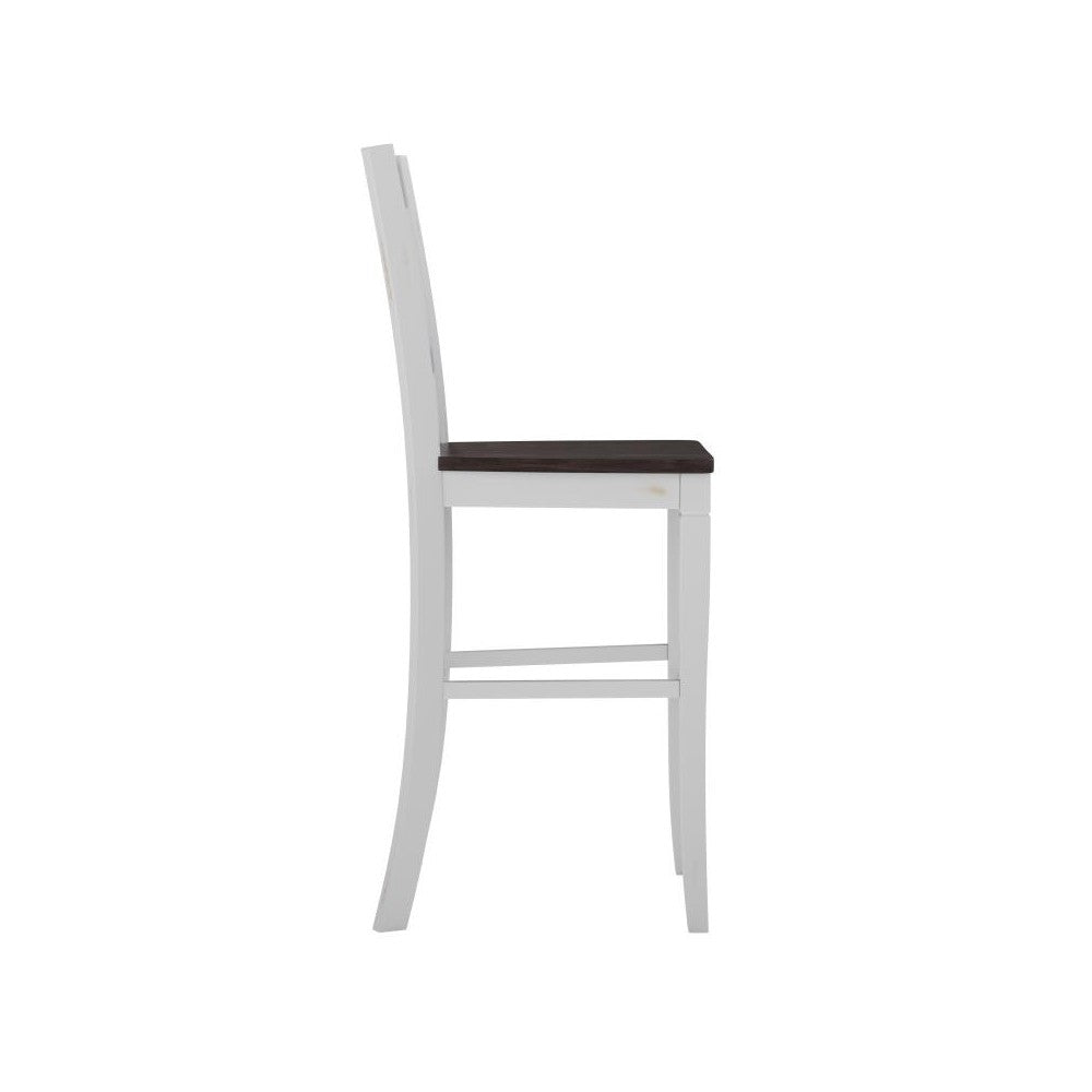 Gwendolyn Commercial Modern Farmhouse Barstool - Antique White Wash