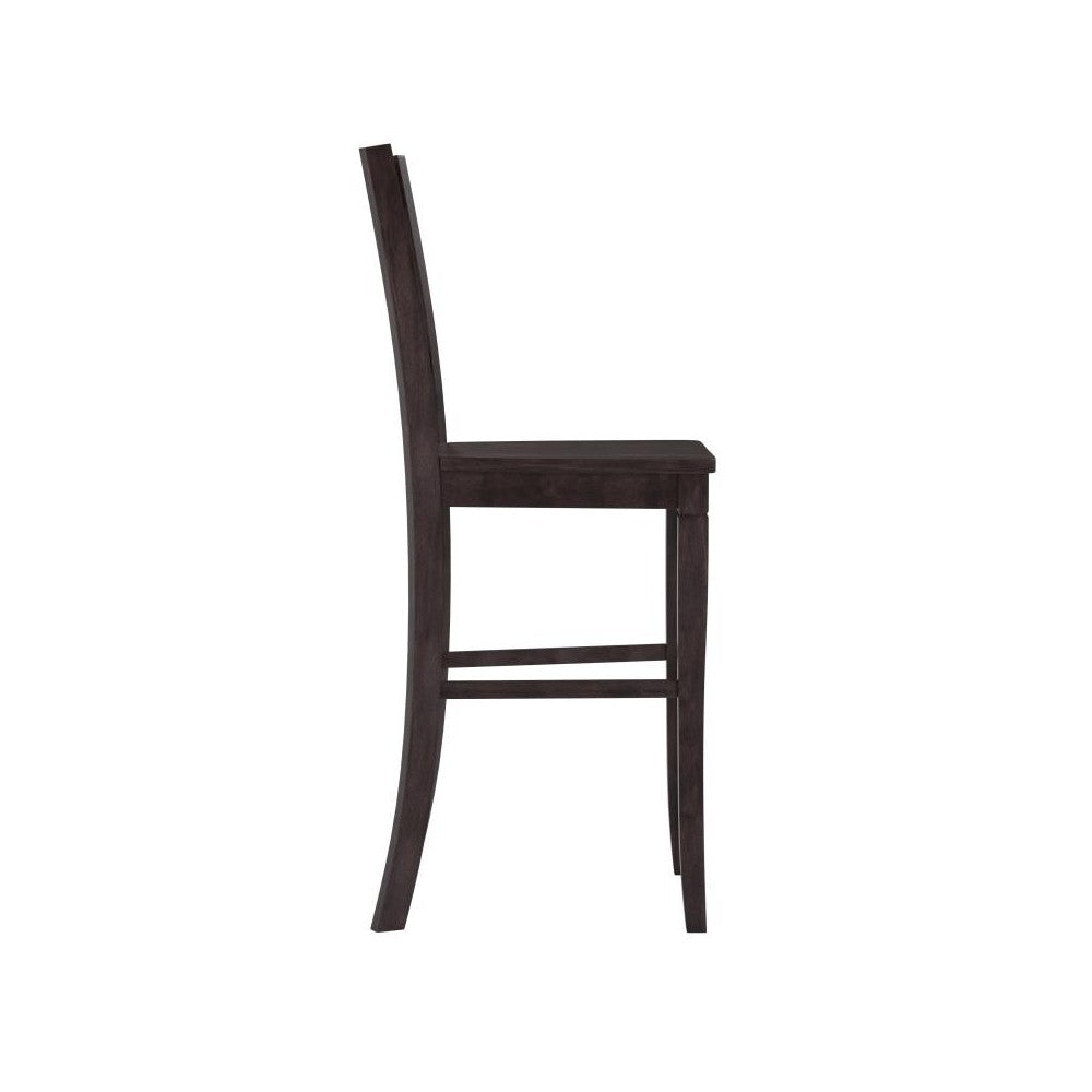 Gwendolyn Commercial Modern Farmhouse Barstool in Gray Wash Walnut