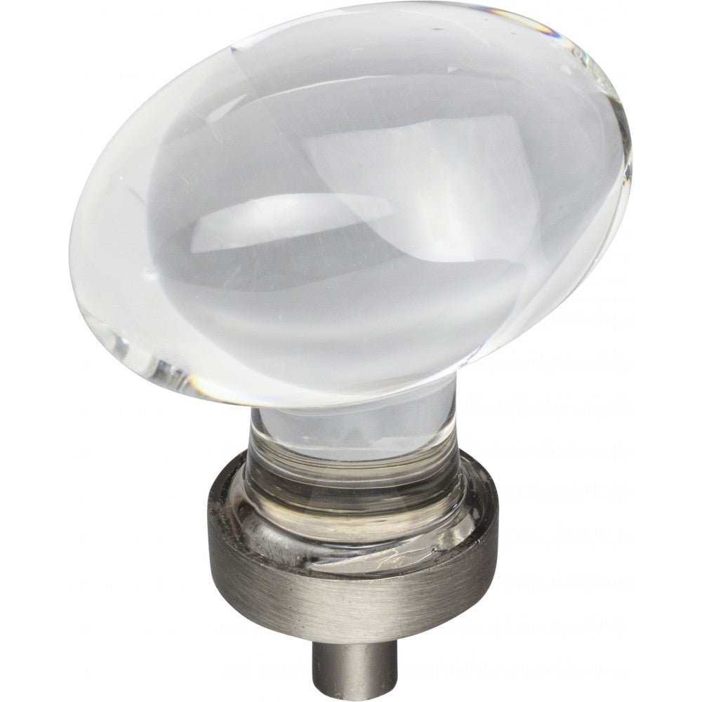 1-3/8" Overall Length Brushed Pewter Rectangle Anwick Cabinet Knob