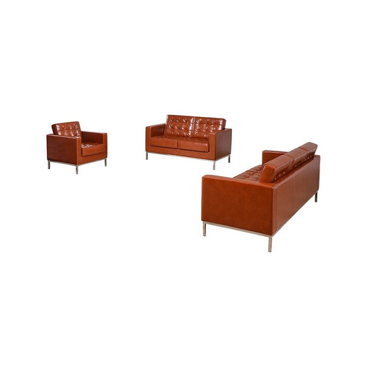 HERCULES Lacey Series Reception Set in Cognac LeatherSoft