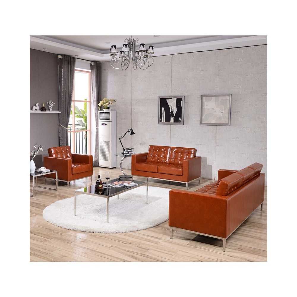 HERCULES Lacey Series Reception Set in Cognac LeatherSoft