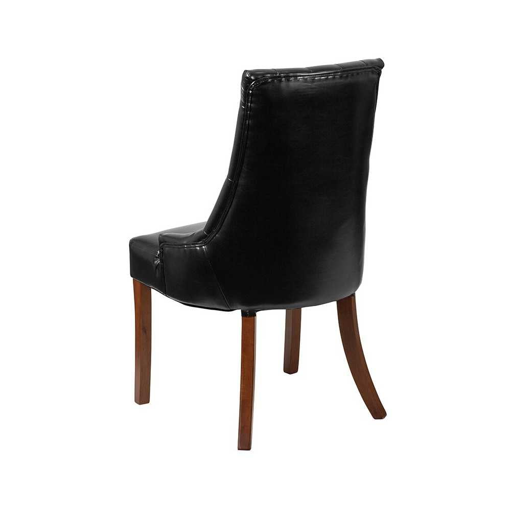 HERCULES Paddington Series Black LeatherSoft Tufted Chair