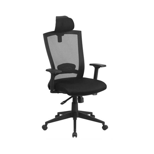 High Back Black Mesh Executive Swivel Ergonomic Office Chair with Back Angle Adjustment and Adjustable Arms