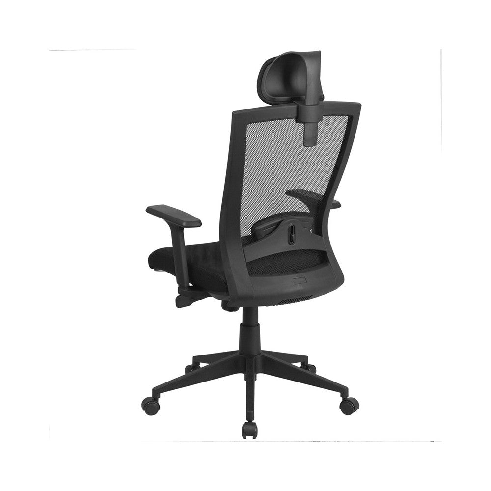 High Back Black Mesh Executive Swivel Ergonomic Office Chair with Back Angle Adjustment and Adjustable Arms