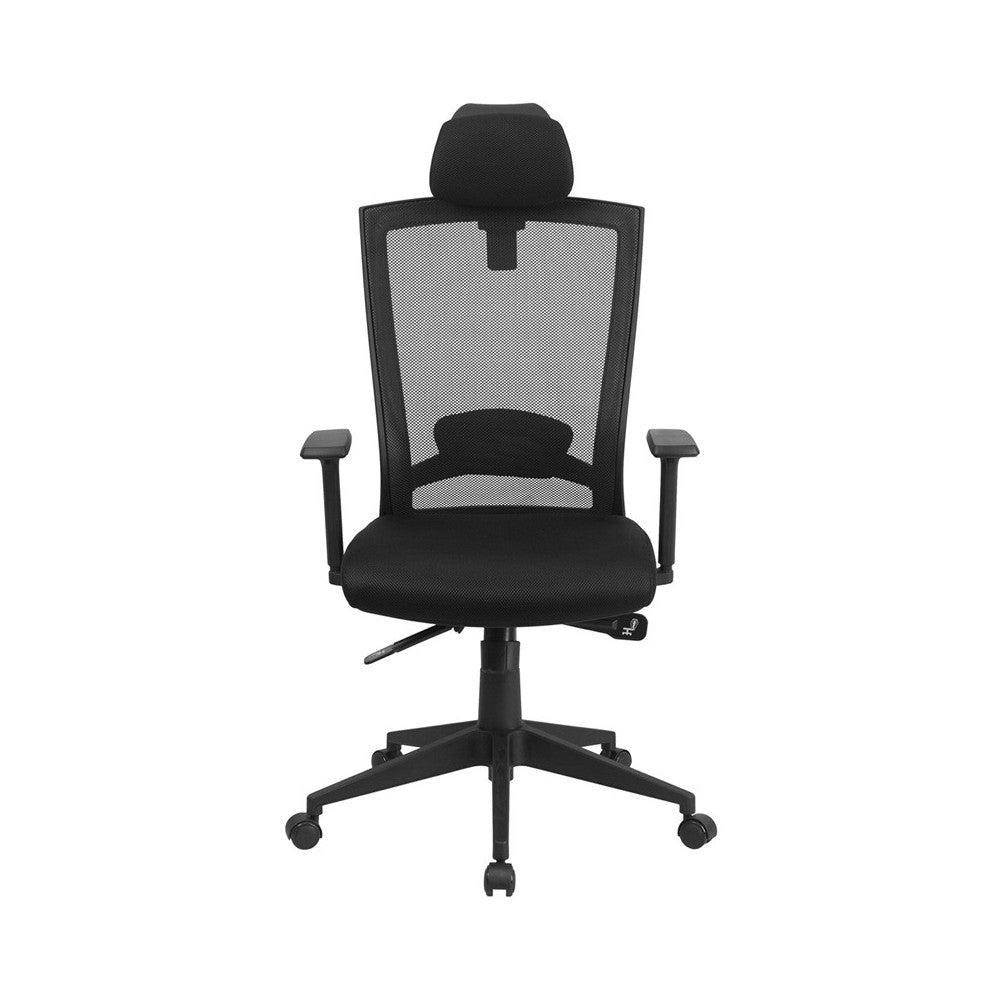 High Back Black Mesh Executive Swivel Ergonomic Office Chair with Back Angle Adjustment and Adjustable Arms