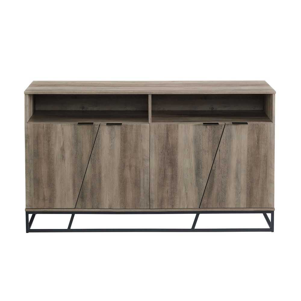 Ian 58" Angled Door Sideboard - Gray Wash