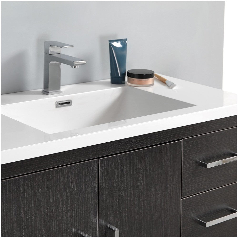Imperia 36 Dark Gray Free Standing Bathroom Vanity w/ Medicine Cabinet - Right
