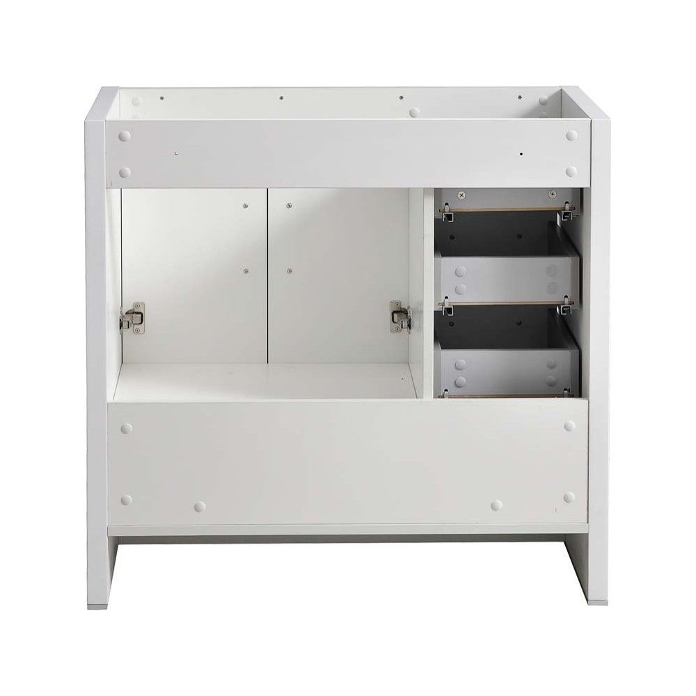 Imperia 36" Glossy White Free Standing Modern Bathroom Cabinet - Left Version