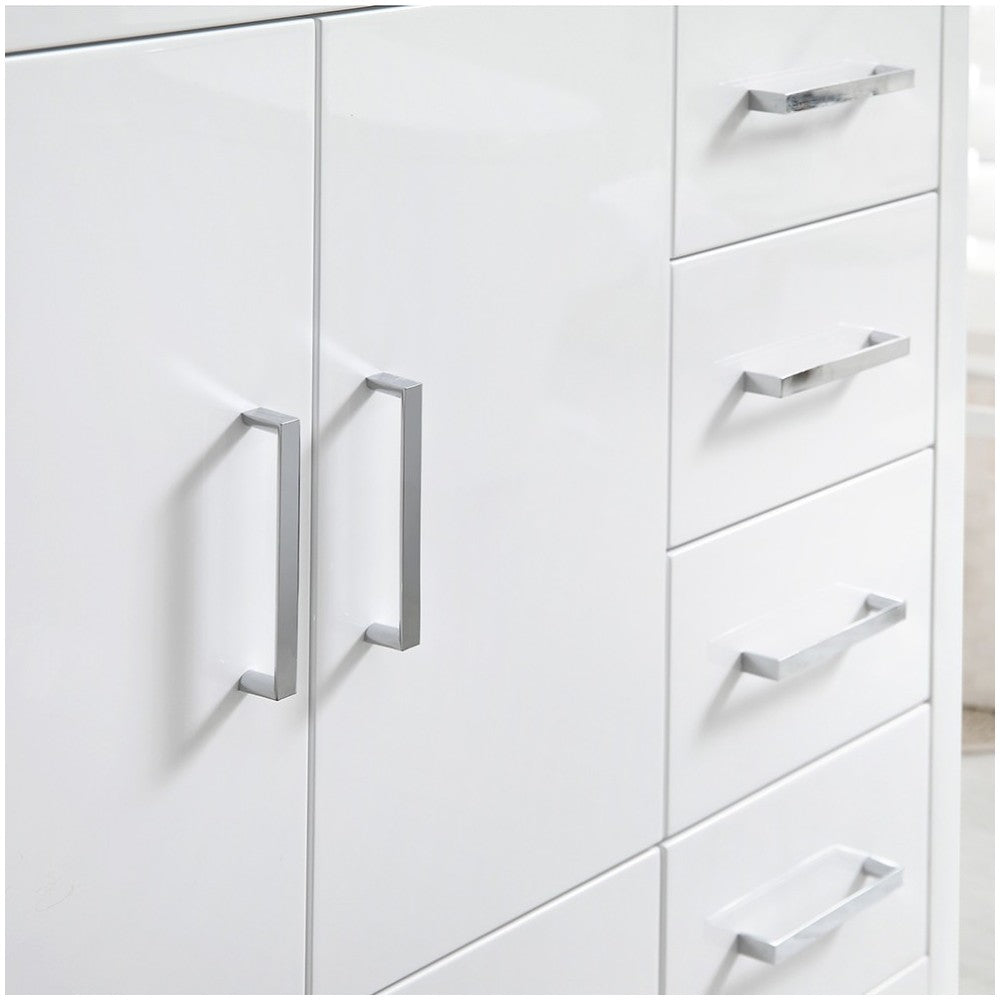 Imperia 36 White Free Standing Bathroom Vanity w/ Medicine Cabinet - Right