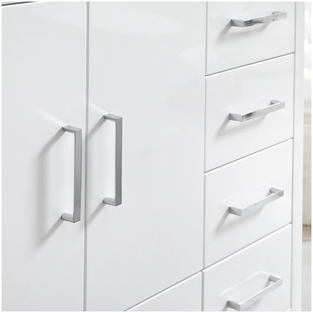 Imperia 48 Glossy White Free Standing Modern Bathroom Vanity w/ Medicine Cabinet