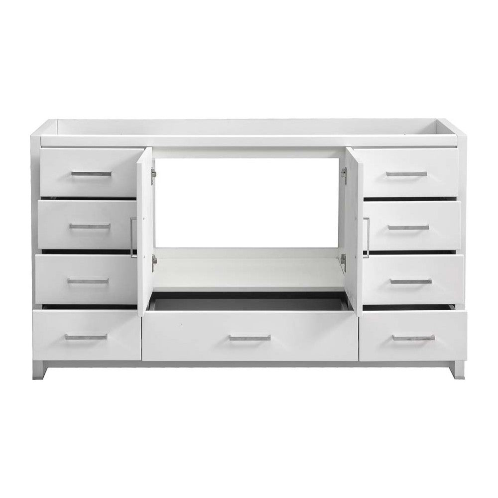 Imperia 60" Glossy White Free Standing Single Sink Modern Bathroom Cabinet